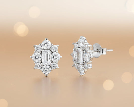 Pair of diamond stud earrings
